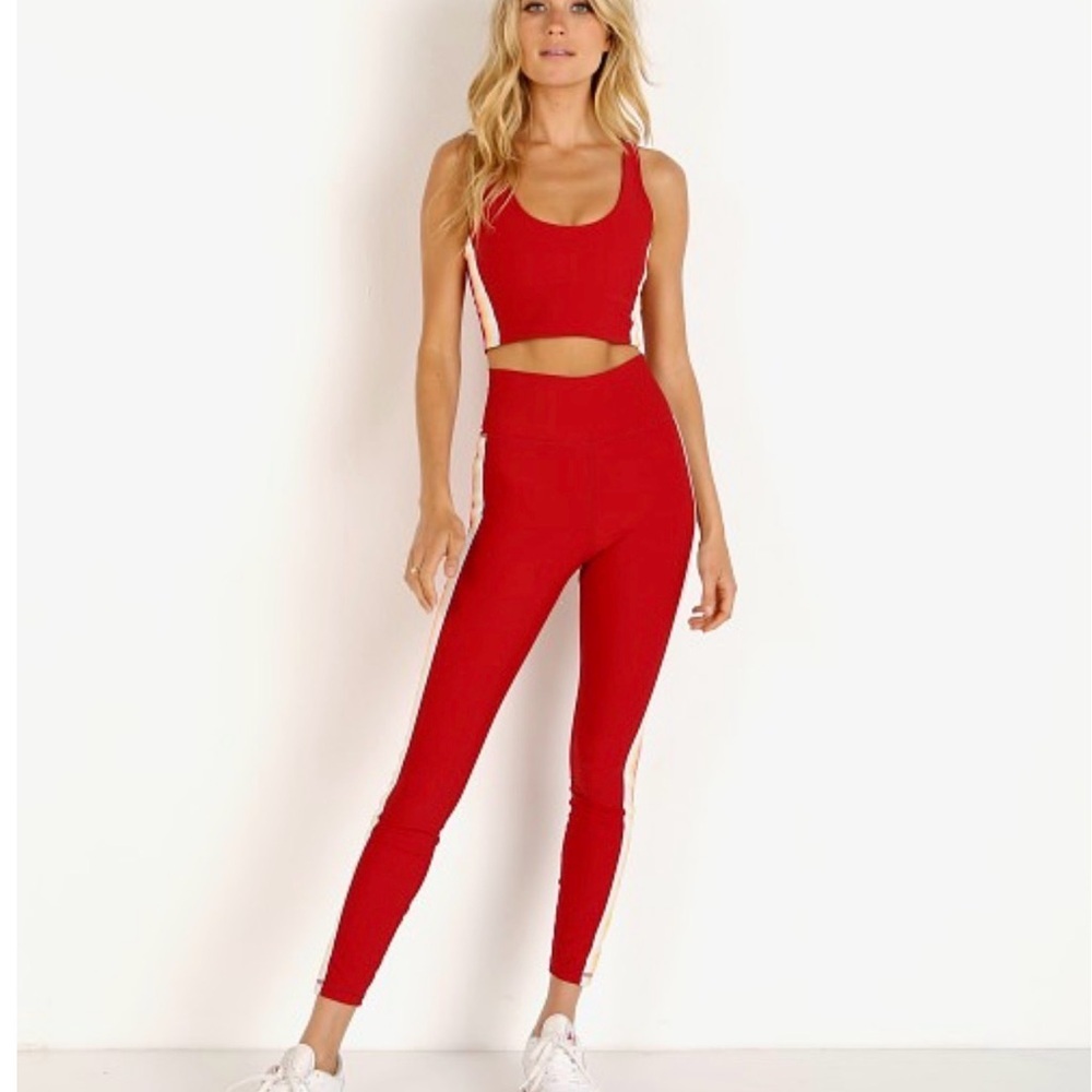 Spiritual Gangster 7/8 Legging Dahlia Red XS - Picture 8 of 9